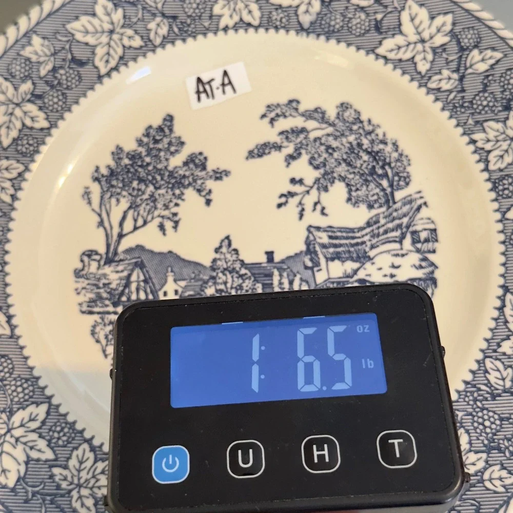 Stratwood Collection Shakespeare Country Blue‎ White Transferware Dinner Plate
